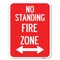 Signmission No Standing Fire Zone with Bidirectional Arrow Heavy-Gauge Aluminum Rust Proof Parking, A-1824-23587 A-1824-23587 - alternate 1